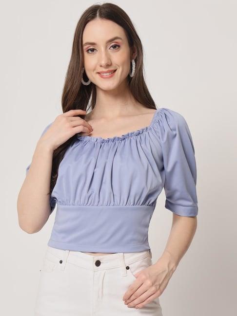 trend arrest blue regular fit top