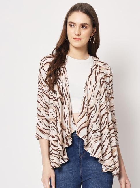 trend arrest multi animal print shrug