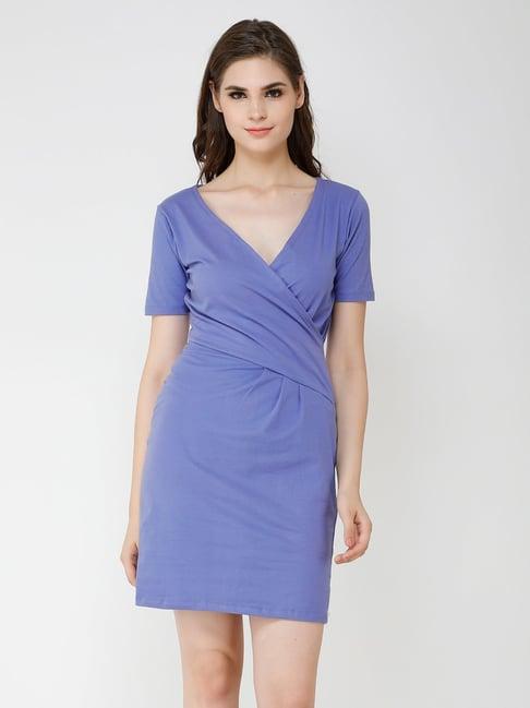 cation purple wrap dress