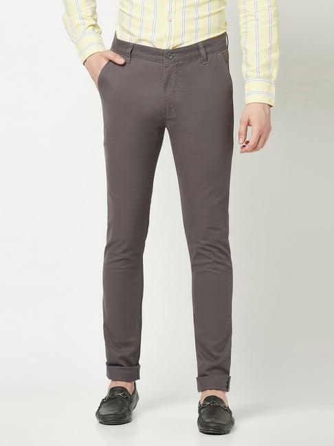 crimsoune club stone grey regular fit flat front trousers