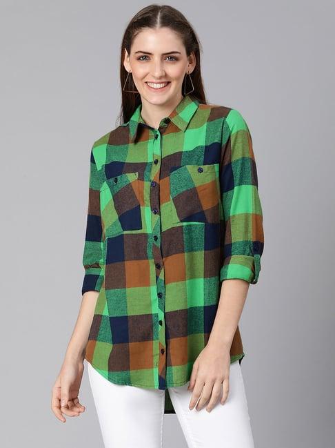 oxolloxo multicolor cotton checks shirt