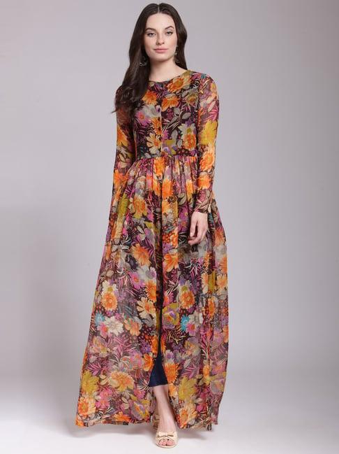 cation multicolor floral print tunic