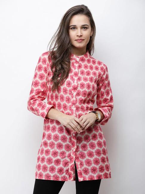 cation pink printed tunic