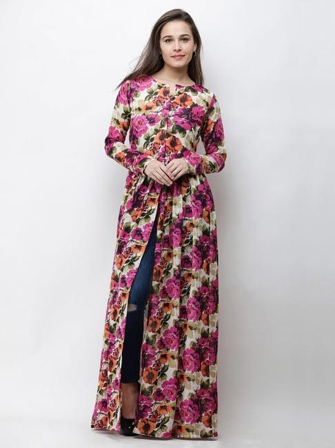 cation multicolor floral print tunic