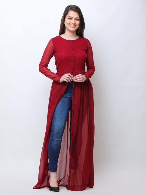 cation maroon tunic