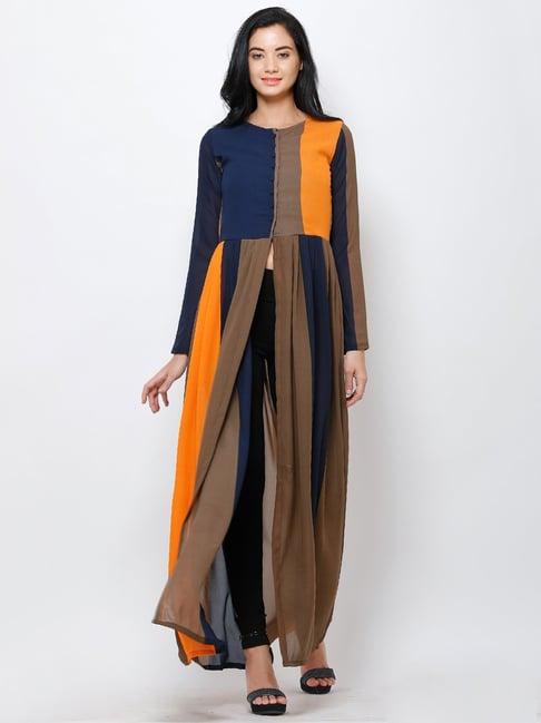 cation multicolor color-block tunic