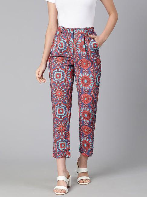 oxolloxo multicolor printed mid rise pants