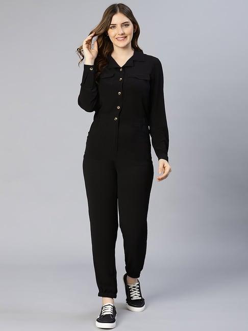 oxolloxo black maxi jumpsuit