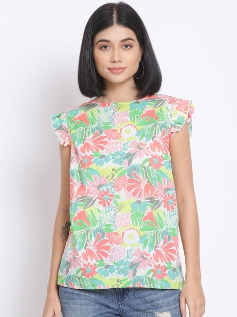 oxolloxo multicolor cotton printed top