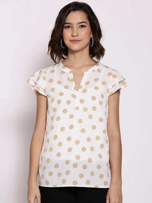 oxolloxo white polka dot top