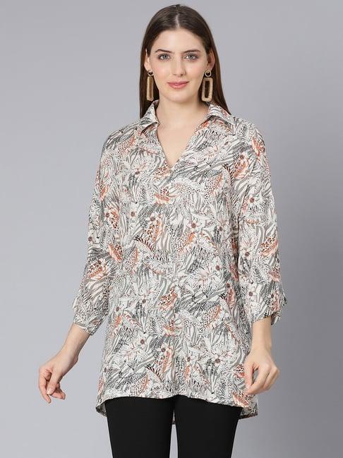 oxolloxo multicolor cotton printed tunic