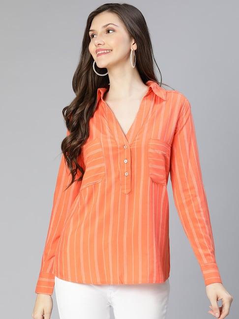 oxolloxo coral striped top