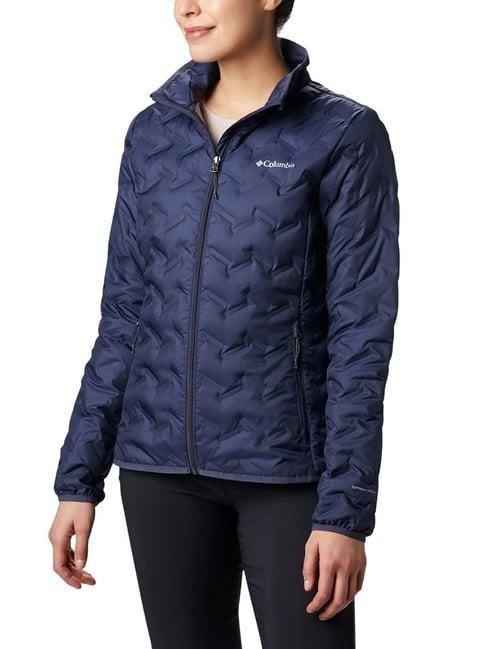 columbia navy logo print jacket