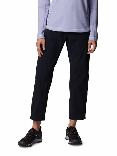 columbia black regular fit mid rise pants