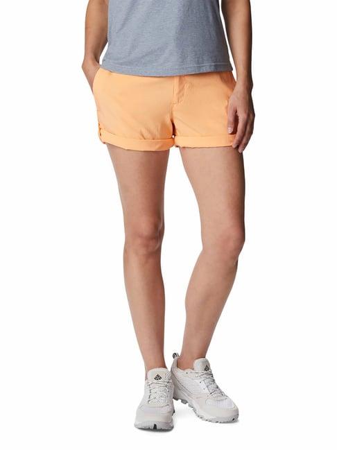 columbia orange regular fit shorts