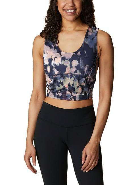 columbia navy printed crop top