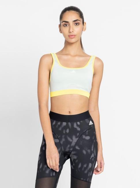 adidas light green sports bra