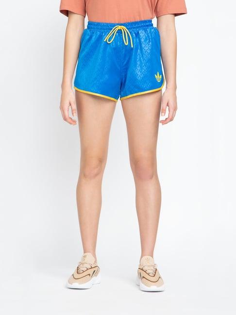 adidas originals blue regular fit mid rise shorts