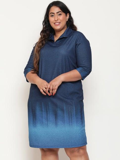 amydus blue ombre t shirt dress