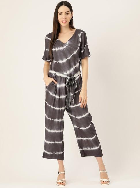 maaesa black tie & dye jumpsuit