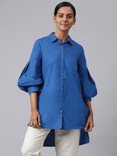 fabindia blue cotton tunic