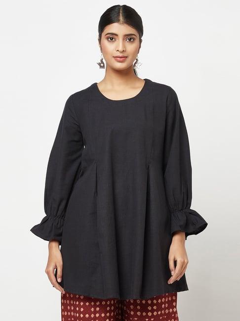 fabindia black cotton tunic