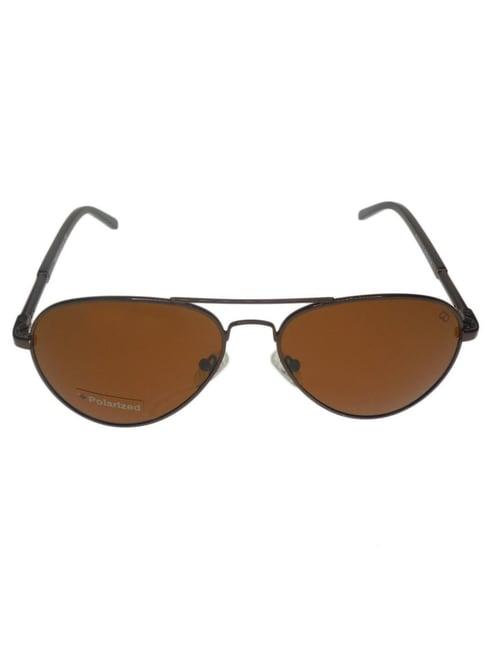 gio collection brown round uv protection unisex sunglasses