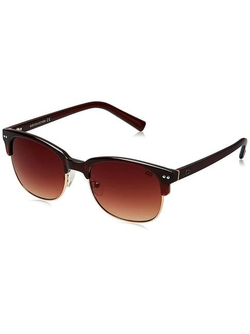 gio collection brown round uv protection unisex sunglasses