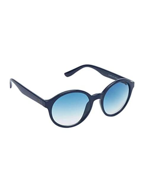 gio collection blue round uv protection sunglasses for women