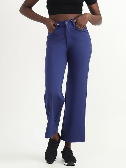 united colors of benetton blue mid rise pants