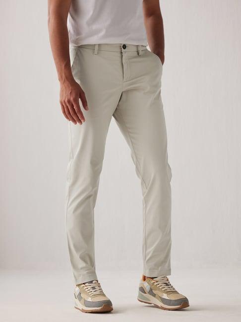 andamen light grey regular fit chinos