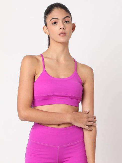 silvertraq violet medium coverage sports bra