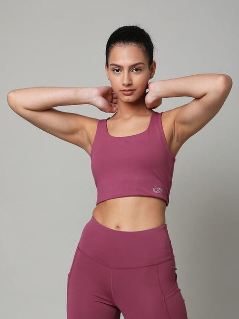 silvertraq mauve full coverage sports bra