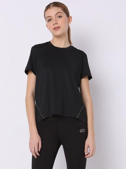 silvertraq black relaxed fit t-shirt