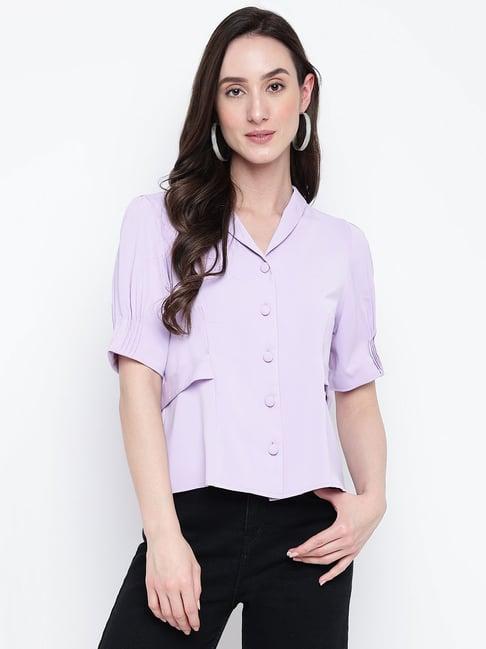 latin quarters light purple regular fit top