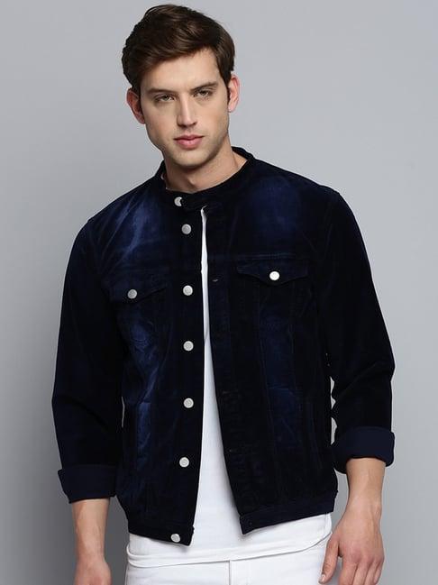 showoff navy regular fit jacket