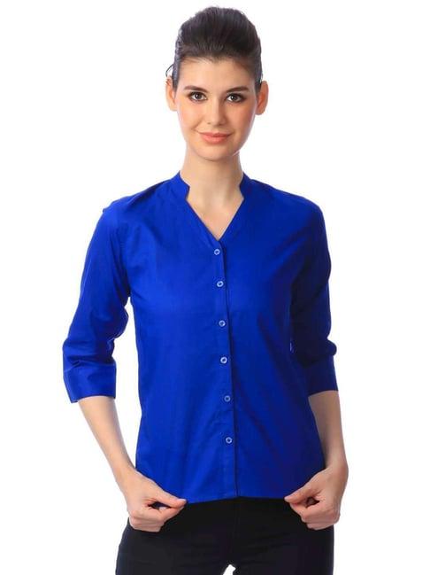 cation blue cotton shirt