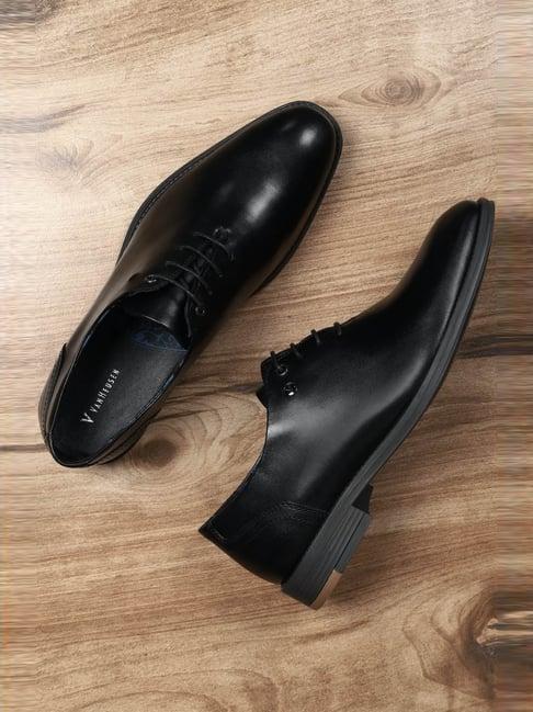 van heusen men's black oxford shoes