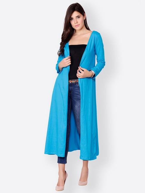 cation blue full sleeves shrug