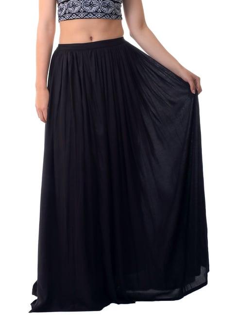 cation black maxi skirt