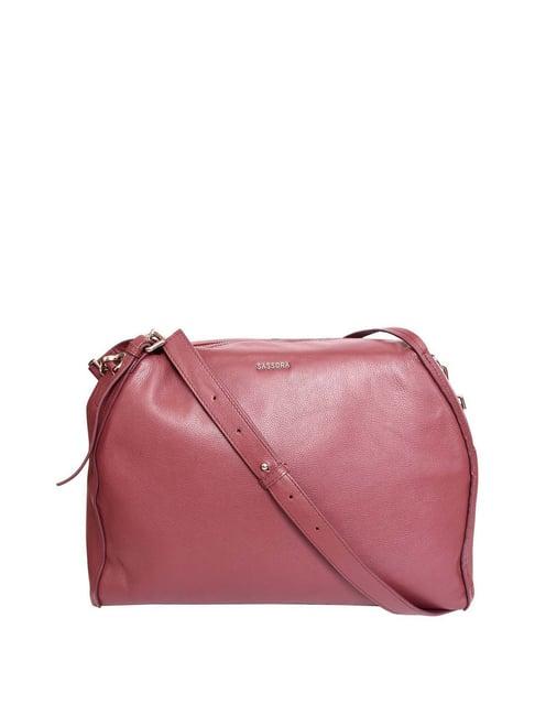 sassora maroon solid large shoulder bag