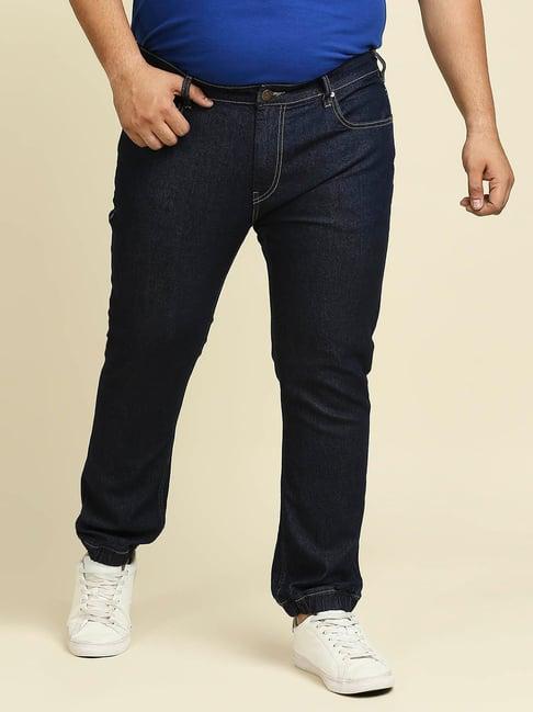 high star blue slim fit plus size stretchable jogger jeans