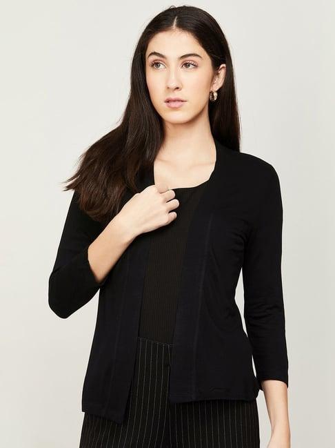 code by lifestyle black plain shrug