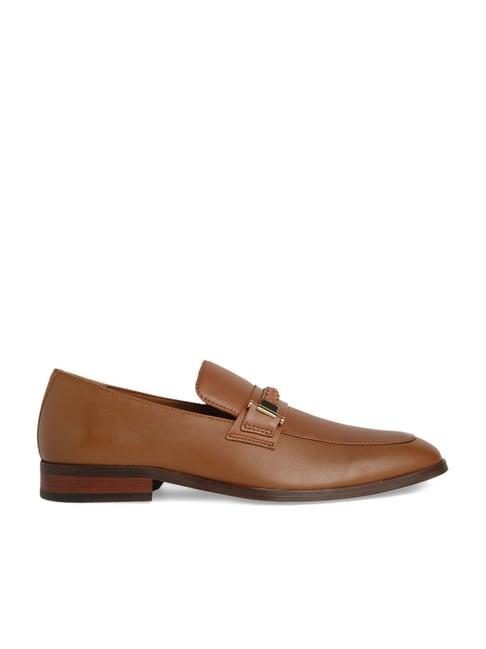 aldo men's tan formal loafers