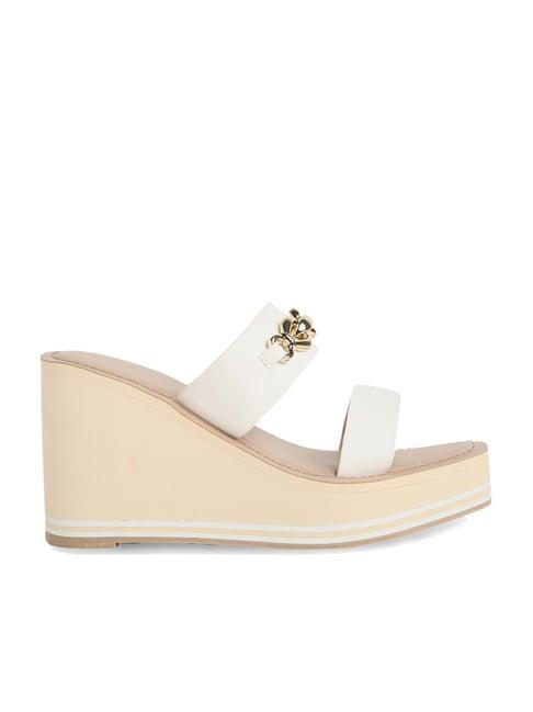 aldo women's white casual wedges