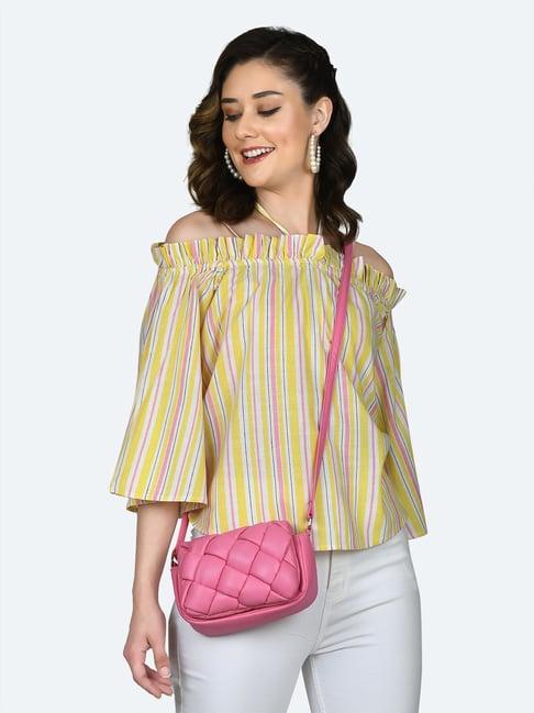 zink london multicolor cotton striped top