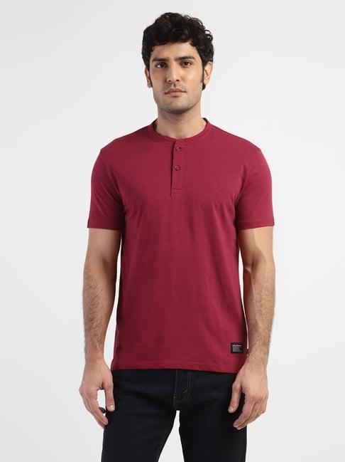 levi's red cotton regular fit t-shirts