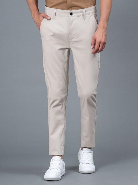 red tape light beige skinny fit chinos