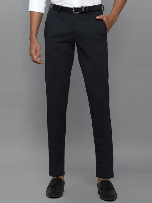 allen solly black slim fit trousers