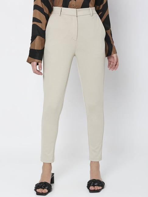 vero moda off-white skinny fit pants